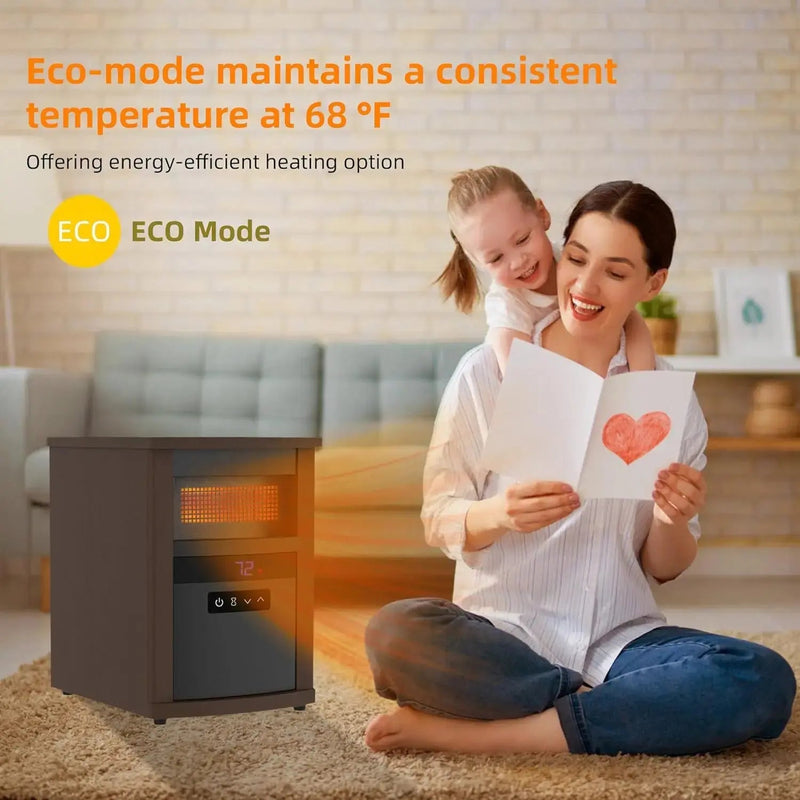 Over Heat Safety Protection Electric Portable Indoor Household Living Room Bedroom Air Space Infrared Quartz Cabinet Heater - Lacatang Shop