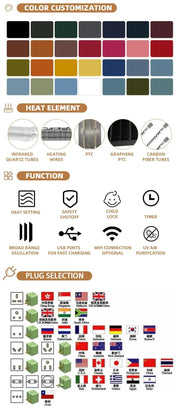 Over Heat Safety Protection Electric Portable Indoor Household Living Room Bedroom Air Space Infrared Quartz Cabinet Heater - Lacatang Shop