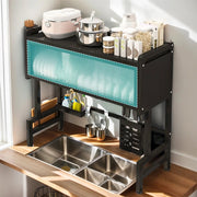 Over The Sink Dish Drying Rack with Cover - Kitchen Storage Cabinet - Lacatang Shop