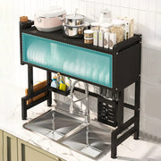 Over The Sink Dish Drying Rack with Cover - Kitchen Storage Cabinet - Lacatang Shop