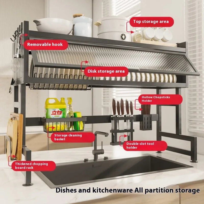 Over The Sink Multi - Organizer Dish Rack - Lacatang Shop