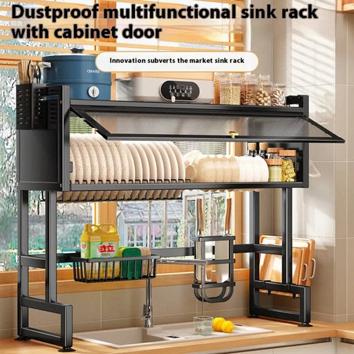 Over The Sink Multi-Organizer Dish Rack for Efficient Kitchen Use