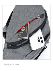 Oxford Cloth Chest Bag Men's Fashionable Crossbody Bag Outdoor Multifunctional Lightweight Casual Small Backpack - Lacatang Shop