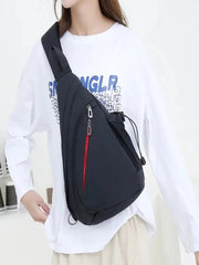 Oxford Cloth Chest Bag Men's Fashionable Crossbody Bag Outdoor Multifunctional Lightweight Casual Small Backpack - Lacatang Shop