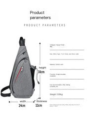 Oxford Cloth Chest Bag Men's Fashionable Crossbody Bag Outdoor Multifunctional Lightweight Casual Small Backpack - Lacatang Shop