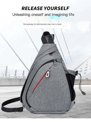 Oxford Cloth Chest Bag Men's Fashionable Crossbody Bag Outdoor Multifunctional Lightweight Casual Small Backpack - Lacatang Shop
