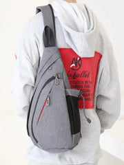 Oxford Cloth Chest Bag Men's Fashionable Crossbody Bag Outdoor Multifunctional Lightweight Casual Small Backpack - Lacatang Shop