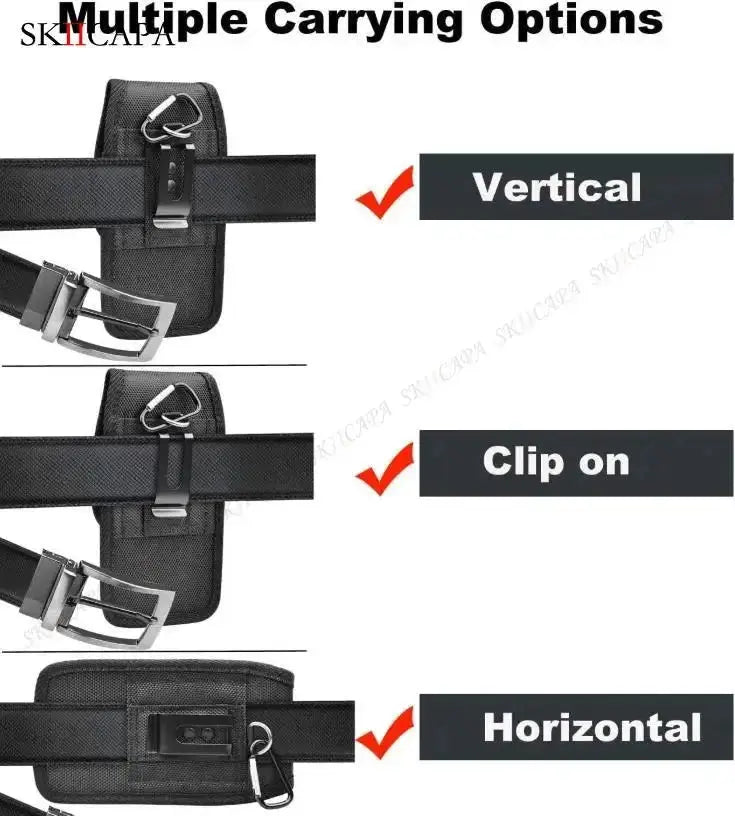 Oxford Cloth Leather Phone Case Pouch For Samsung S24 Ultra Plus Racing Belt Clip Holster Waist Bag For Galaxy A15 A05S A05 A25 - Lacatang Shop