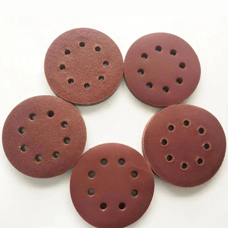 P - 100 5 inch 8 Hole Sanding Discs Grind Paper Sanding Disc~2349 - Lacatang Shop