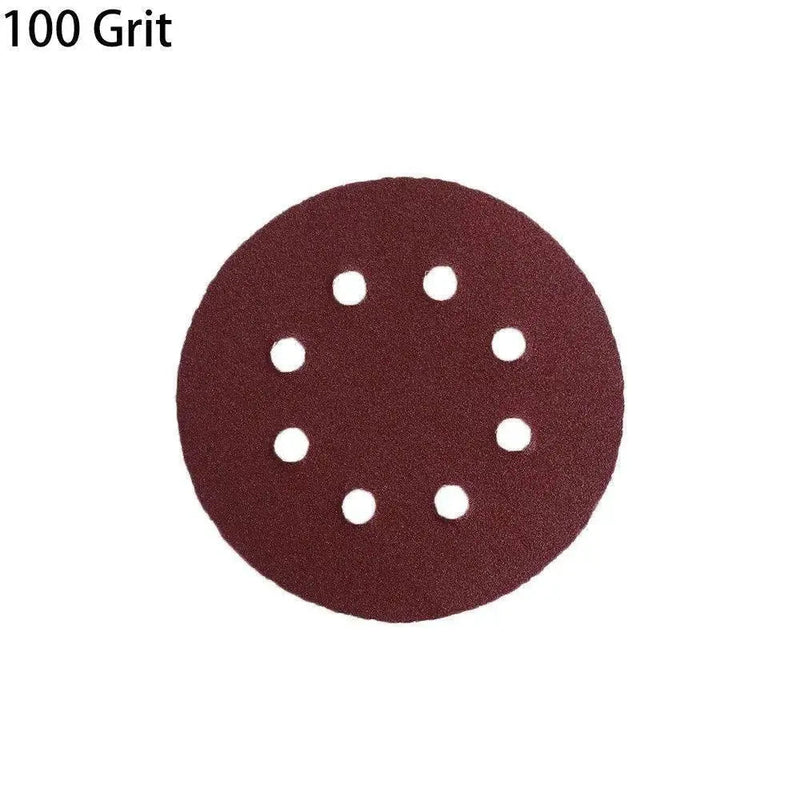 P - 100 5 inch 8 Hole Sanding Discs Grind Paper Sanding Disc~2349 - Lacatang Shop