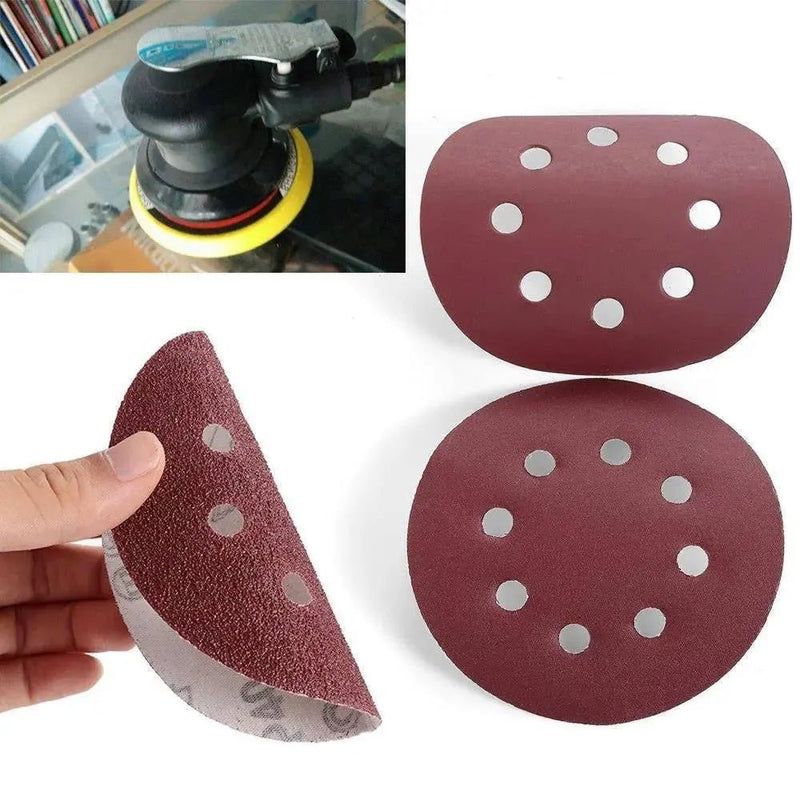 P - 80 5 inch 8 Hole Sanding Discs Grind Paper Sanding Disc~2350 - Lacatang Shop