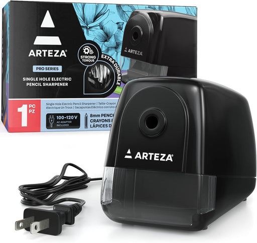 Pencil Sharpener, Black, Quiet Pencil Sharpener for 8 - Mm Pencils, Office Supplies for Teachers, Students, and Classrooms, Art Studios, and Workspaces - Lacatang Shop