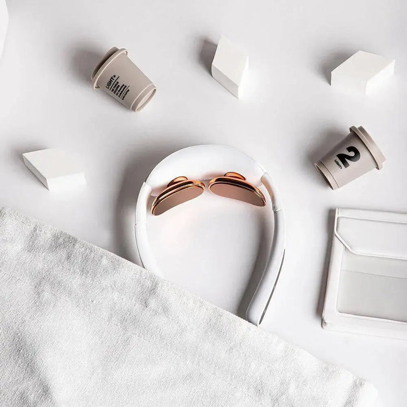 PGG Folding Portable Neck Massager 5 Modes Massage Pulse Infrared - Lacatang Shop