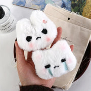 Plush Stuffed Rabbit Plush Keychain Blush Angry Rabbit Crying Bunny Blush Angry Rabbit Plush Pendant Cartoon Anime Soft - Lacatang Shop