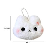 Plush Stuffed Rabbit Plush Keychain Blush Angry Rabbit Crying Bunny Blush Angry Rabbit Plush Pendant Ins Korean Style - Lacatang Shop