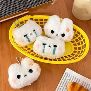 Plush Stuffed Rabbit Plush Keychain Crying Bunny Blush Angry Rabbit Blush Angry Rabbit Plush Pendant Unique Design Korean Style - Lacatang Shop