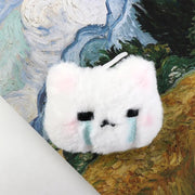 Plush Stuffed Rabbit Plush Keychain Crying Bunny Blush Angry Rabbit Blush Angry Rabbit Plush Pendant Unique Design Korean Style - Lacatang Shop