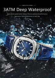 POEDAGAR Luxury Man Wristwatch Waterproof Luminous Date Leather Men's Watches Sports Square Men Watch Casual Quartz Male Clocks - Lacatang Shop