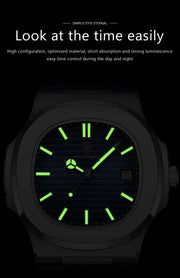 POEDAGAR Luxury Man Wristwatch Waterproof Luminous Date Leather Men's Watches Sports Square Men Watch Casual Quartz Male Clocks - Lacatang Shop