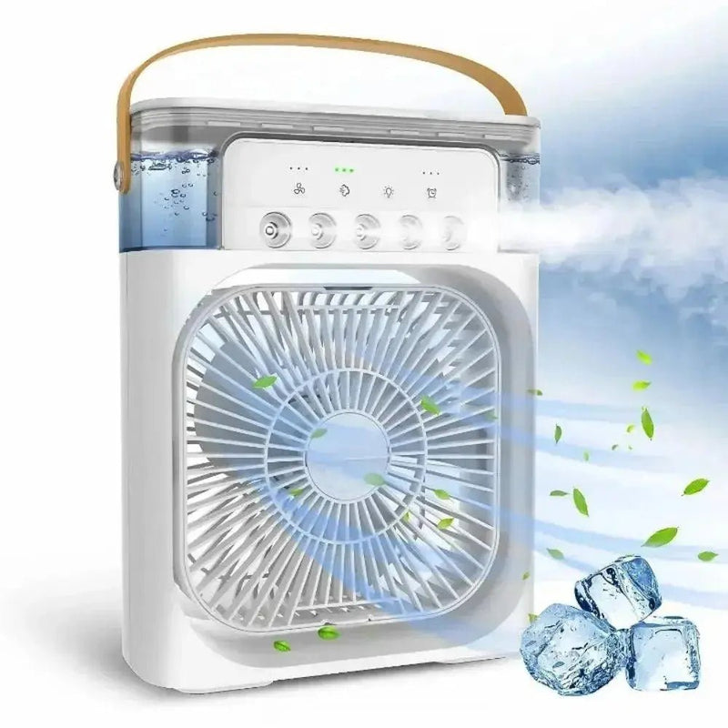 Portable 3 In 1 Fan AIr Conditioner Household Small Air Cooler LED - Lacatang Shop