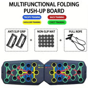 Portable Multifunctional Push - Up Board Set with Handles Foldable Fitness Equipment for Chest Abdomen Arms and Back Training - Lacatang Shop