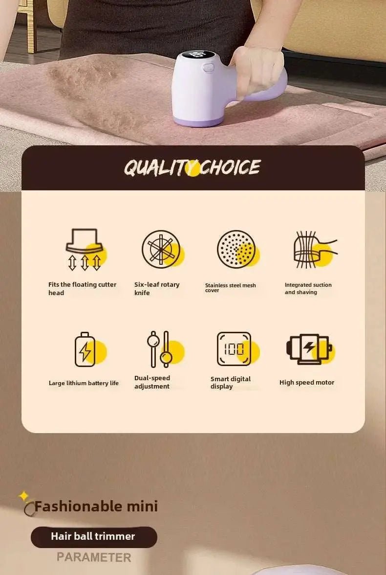 Portable Rechargeable Fabric Shaver New Lint Remover for Clothes Sweaters and Sofas Quickly Removes Lint & Pills Home Essential - Lacatang Shop
