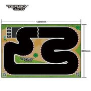 Portable Turbo Racing Rubber Track Mat for 1:76 RC Cars - 160x90cm & 180x80cm Options - Lacatang Shop