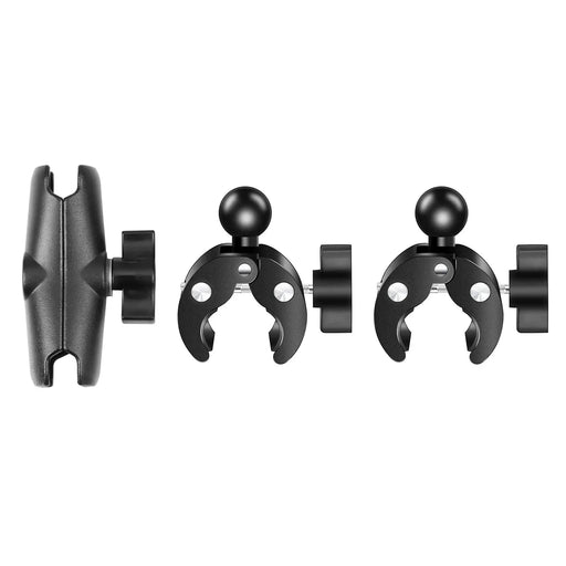 PULUZ Motorcycle Dualheads Crab Clamp Action Camera Handlebar Fixed Mount - Lacatang Shop