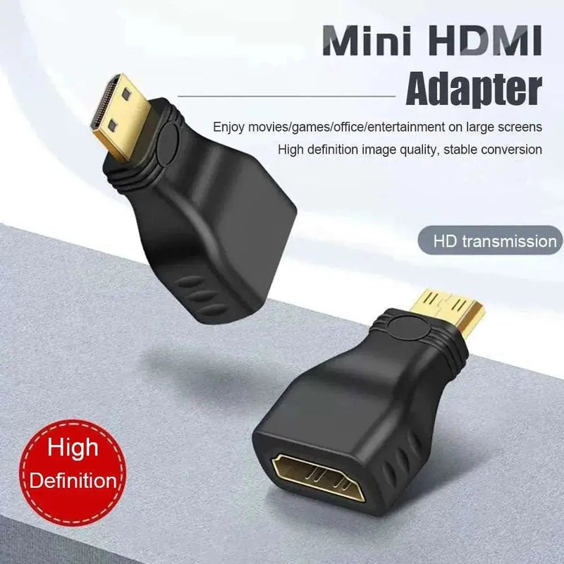 QGeeM MINI HDMI MALE TO HDMI A FEMALE ADAPTER converter HDMI to MINI HDMI Adatper 1080 P 2K 4K FOR MINI PC HDTV HD CAMERA 5504 - Lacatang Shop