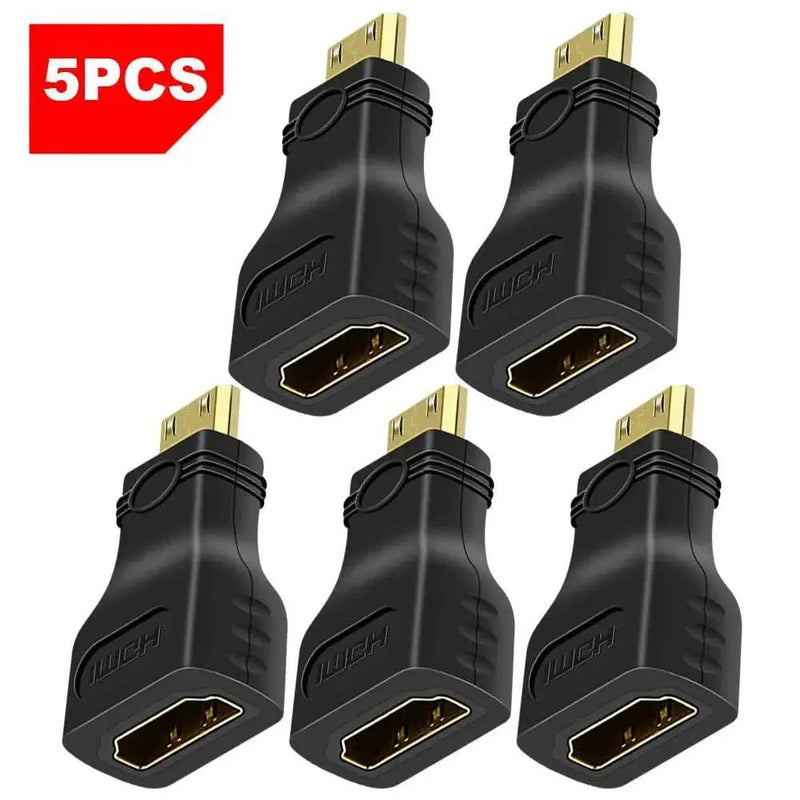 QGeeM MINI HDMI MALE TO HDMI A FEMALE ADAPTER converter HDMI to MINI HDMI Adatper 1080 P 2K 4K FOR MINI PC HDTV HD CAMERA 5504 - Lacatang Shop