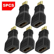 QGeeM Mini HDMI Male to HDMI A Female Converter Adapter - 4K 1080P for Mini PC, HDTV, and HD Cameras - Lacatang Shop