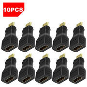 QGeeM Mini HDMI Male to HDMI A Female Converter Adapter - 4K 1080P Support for Mini PC, HDTV, and HD Camera - Lacatang Shop