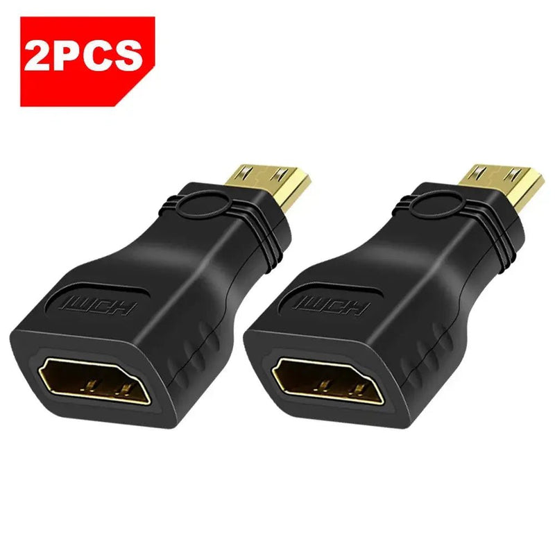 QGeeM Mini HDMI Male to HDMI Female Adapter - 4K 1080P Converter for Mini PC, HDTV, and HD Camera - Lacatang Shop