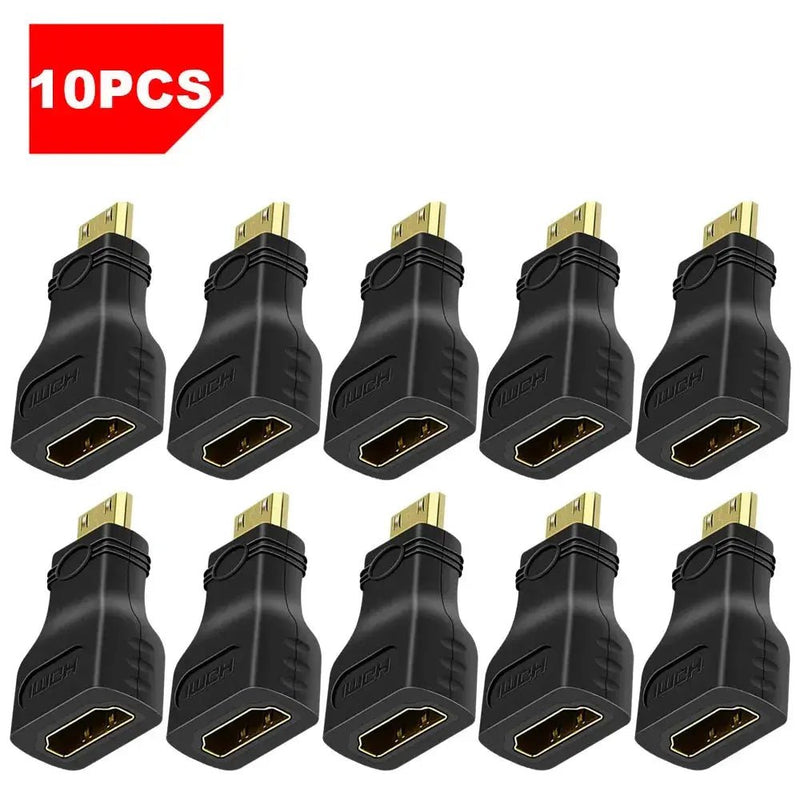 QGeeM Mini HDMI Male to HDMI Female Adapter - 4K 1080P Converter for Mini PC, HDTV, and HD Camera - Lacatang Shop