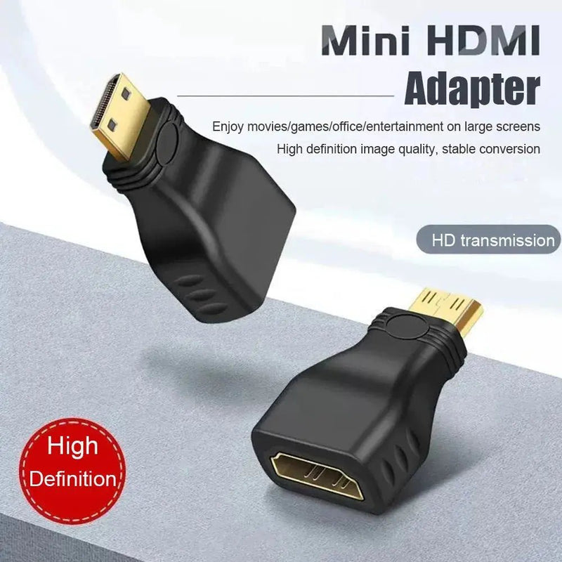 QGeeM Mini HDMI Male to HDMI Female Adapter - 4K 60Hz Converter for Mini PC, HDTV, and HD Cameras - Lacatang Shop