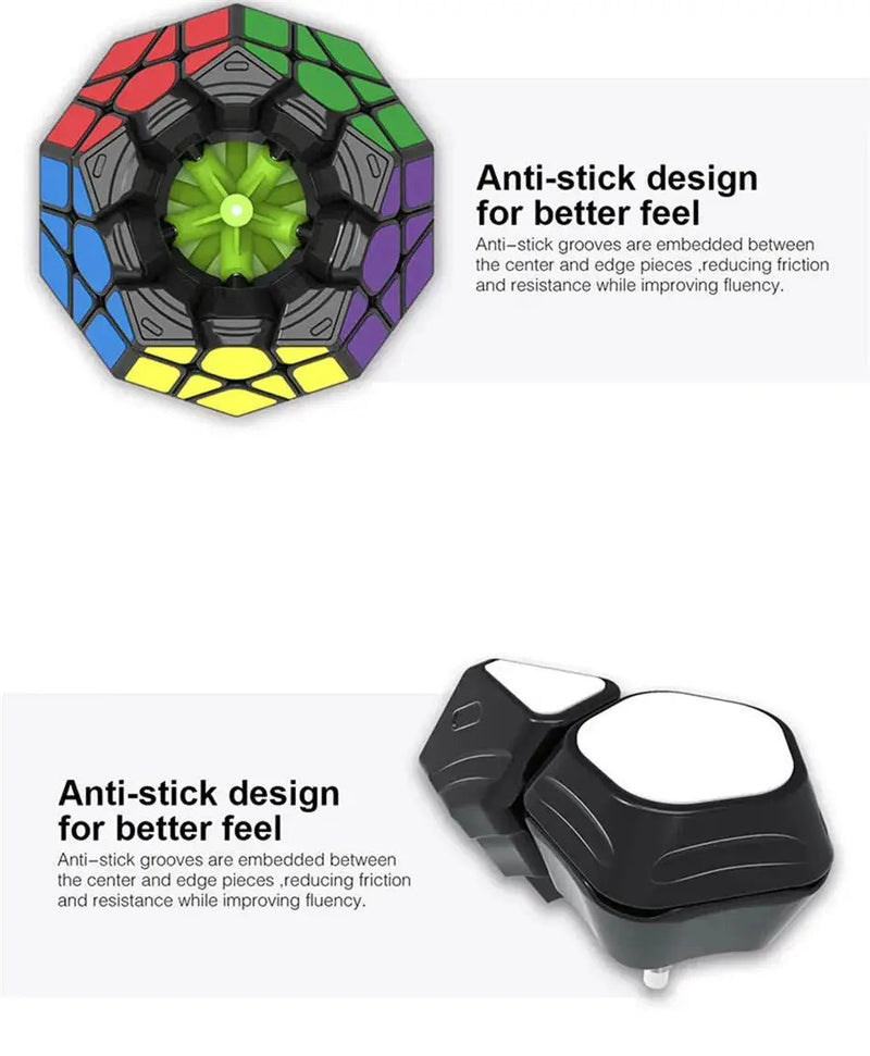 QIYI Stickerless Megaminx Magic Cube - 12 - Sided Speed Puzzle Educational Toy for Kids - Lacatang Shop