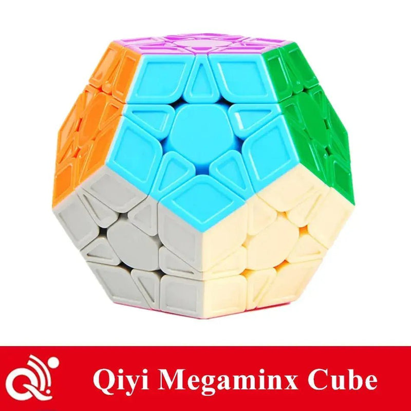 QIYI Stickerless Megaminx Magic Cube - 12 - Sided Speed Puzzle for Kids and Educational Fun - Lacatang Shop