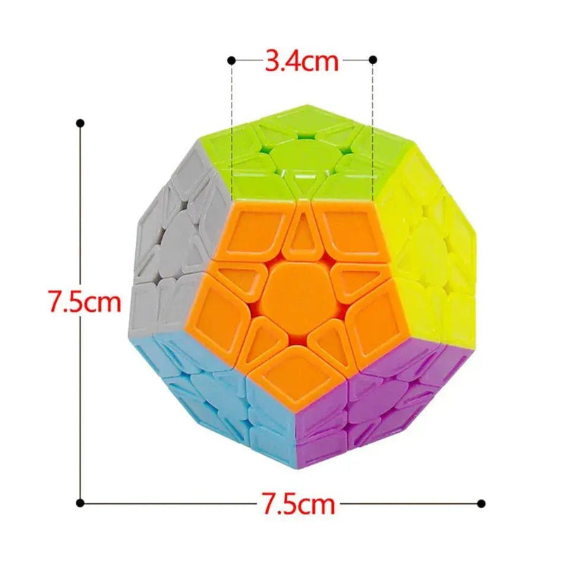 QIYI Stickerless Megaminx Magic Cube - Professional 12 - Sided Speed Puzzle for Kids and Educational Play - Lacatang Shop