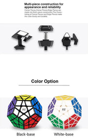 QIYI Stickerless Megaminx Puzzle Cube - Professional 12 - Sided Speed Cube Educational Toy for Kids - Lacatang Shop