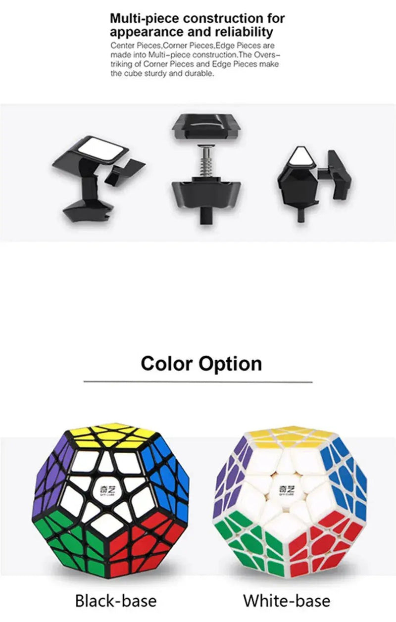 QIYI Stickerless Megaminx Puzzle Cube - Professional 12 - Sided Speed Cube Educational Toy for Kids - Lacatang Shop