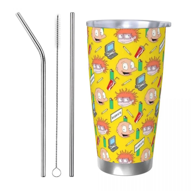 R - Rugrats 20oz Stainless Steel Insulated Thermal Coffee Car Cup Cold Hot Mugs Vacuum Flask - Lacatang Shop