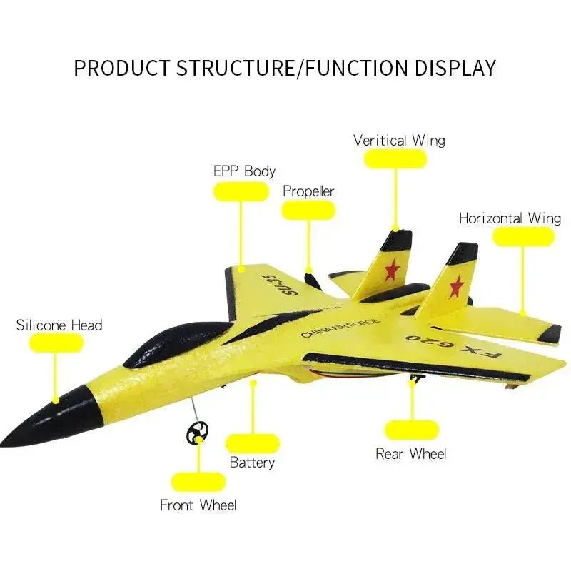 RC Foam Aircraft SU - 35 Plane 2.4G Radio Control Glider Remote Control - Lacatang Shop
