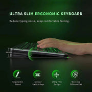 Rechargeable Bluetooth Keyboard and Mouse Backlit Gaming Keyboard AI Mouse Set Wireless Keyboard and Mouse Comb for Computer - Lacatang Shop