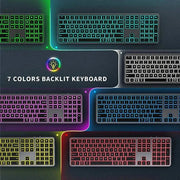 Rechargeable Bluetooth Keyboard and Mouse Backlit Gaming Keyboard AI Mouse Set Wireless Keyboard and Mouse Comb for Computer - Lacatang Shop