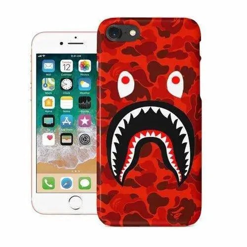 Red Camo Shark Mouth iPhone Case - Lacatang Shop