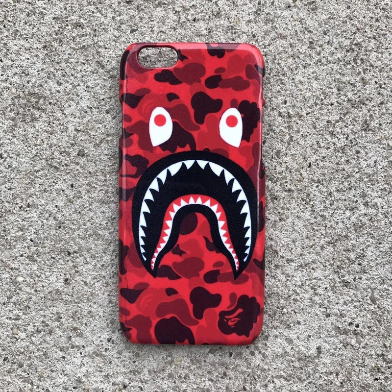 Red Camo Shark Mouth iPhone Case - Lacatang Shop