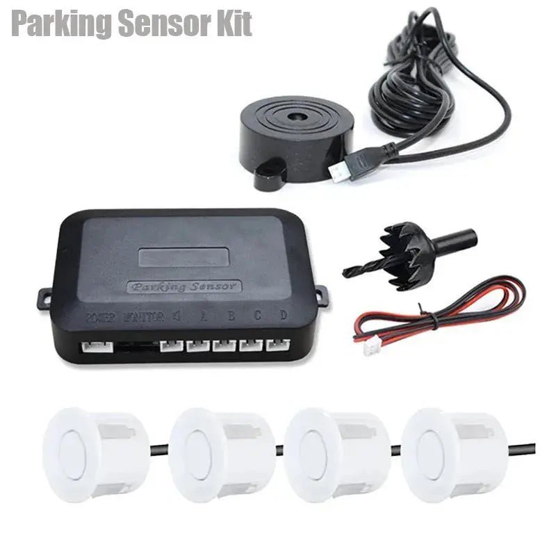 Risingon 12V 22mm Car Parking Sensor Kit Universal 4 Sensors Buzzer Reverse Backup Radar Sound Alert Indicator Probe System - Lacatang Shop