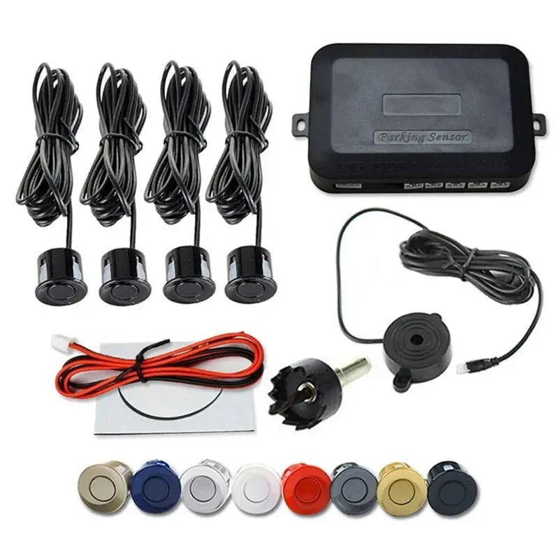 Risingon 12V 22mm Car Parking Sensor Kit Universal 4 Sensors Buzzer Reverse Backup Radar Sound Alert Indicator Probe System - Lacatang Shop