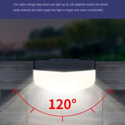 RnnTuu LED Solar Stair Lamp Outdoor Fence Light Garden Lights Pathway Yard Patio Steps Lamps Solar Night Light IP65 Waterproof - Lacatang Shop