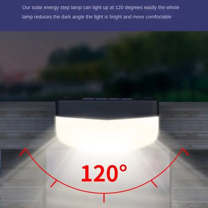 RnnTuu LED Solar Stair Lamp Outdoor Fence Light Garden Lights Pathway Yard Patio Steps Lamps Solar Night Light IP65 Waterproof - Lacatang Shop